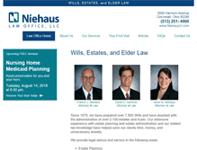 Tablet Screenshot of niehaus-law.com